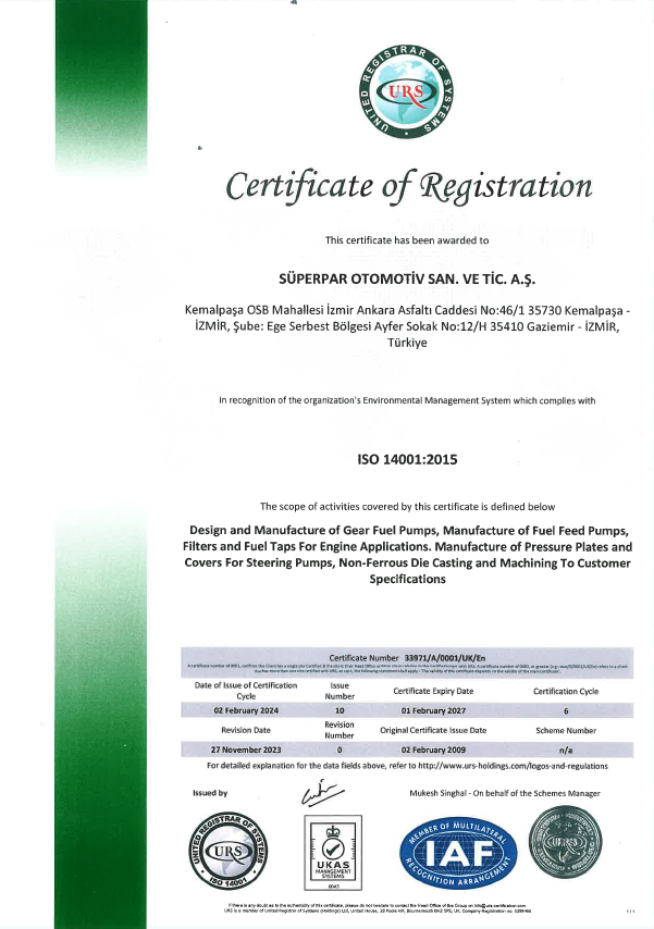 ISO/TS14001:2004 Çevre Yönetim Sistemi
